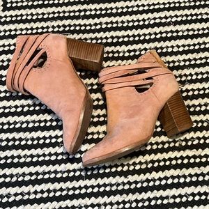 Anthropologie Wrapped Strap Booties
